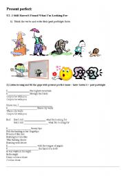 English Worksheet: Present perfect practising