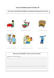 English Worksheet: Daily Routines