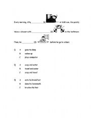 English worksheet: everyday life