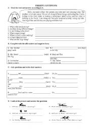 English Worksheet: PRESENT CONTINUOUS - WORKSHEET