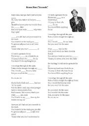 English Worksheet: Bruno Mars Song Grenade