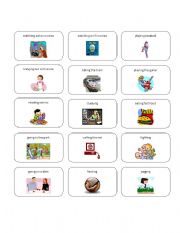 English worksheet:  Activity Cards Set 2