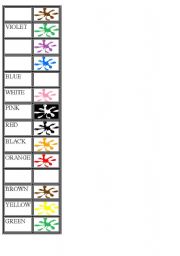 English Worksheet: Color Domino