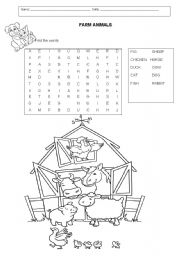 English Worksheet: Farm animals