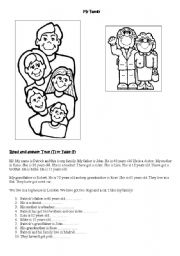 English Worksheet: This is my family!