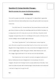 English Worksheet: First Intermediate exam