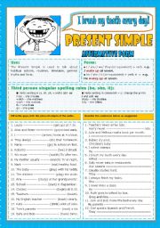 English Worksheet: Present Simple - Affirmative form