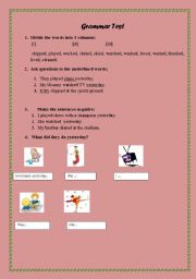 English worksheet: Past Simple