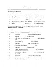 English Worksheet: Worksheet for modals