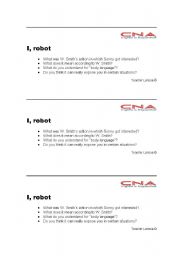 English worksheet: I, robot - body language