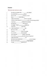 English Worksheet: some or any