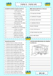 English Worksheet: THERE IS -THERE ARE