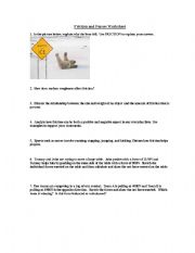 English worksheet: Friction