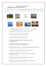 English Worksheet: Which Country?