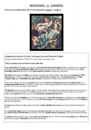 English Worksheet: Reviewing a painting