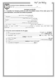 English worksheet: simple past activity