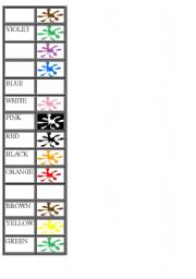 English worksheet: color domino