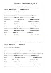 English Worksheet: second conditional