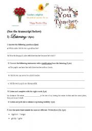 English Worksheet: test n5  + listening transcript: 