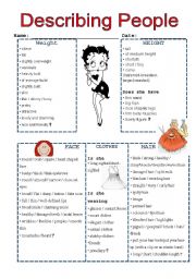 English Worksheet: Describing People