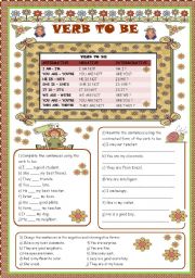 English Worksheet: VERB TO BE