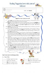 English Worksheet: reading