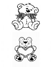 English Worksheet: Teddy Bear sentences