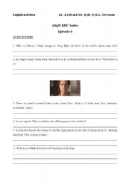 English worksheet: Jekyll BBC Series Episode 6