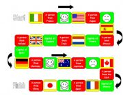English Worksheet: Board game: Flags/capitals/nationalities