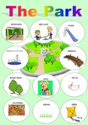 English Worksheet: At the Park - Pictionary