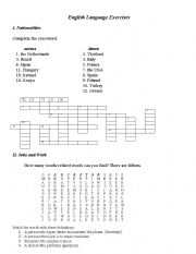 English worksheet: Puzzels