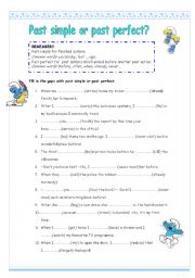 English Worksheet: Past simple or past perfect?