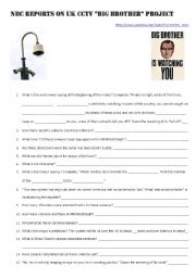 English Worksheet: Listening comprehension on CCTV cameras