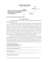 English Worksheet: exam