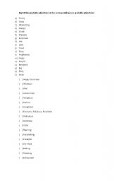 English Worksheet: Matching gradable and non-gradable adjectives