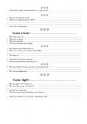 English Worksheet: Alice in Wonderland - Tim Burton (Part 5/6)