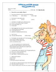 English Worksheet: Tom Sawyer ch 1-2