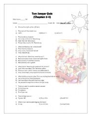 English Worksheet: Tom Sawyer ch 3-4