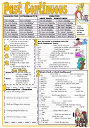 English Worksheet: Past Continuous