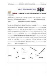 English Worksheet: Clil activity about globalization