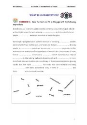 English worksheet: Clil activity about globalization