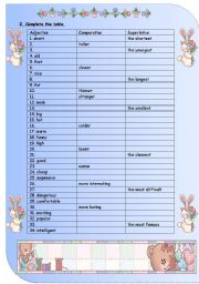 English Worksheet: comparision