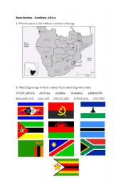 English Worksheet: Southern Africa