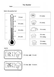 English Worksheet: The Weather PART 1