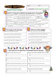 English Worksheet: Past Simple (exercises)