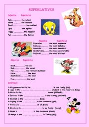 English Worksheet: superlatives