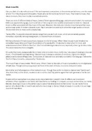 English Worksheet: music
