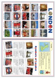 English Worksheet: LONDON - Colour and BW version