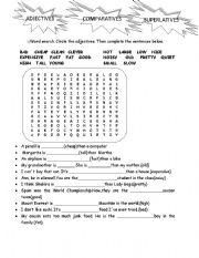 Comparative and superlative adjectives