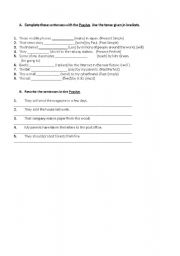 English Worksheet: passive voice